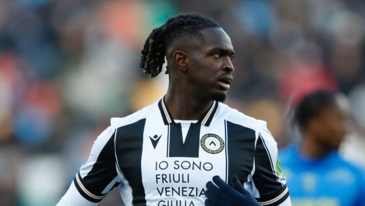 UDINE, ITALY - FEBRUARY 16: Oumar Solet of Udinese during the Serie A match between Udinese and Empoli at Stadio Friuli on February 16, 2025 in Udine, Italy. (Photo by Timothy Rogers/Getty Images) Udinese, le ultime sulle condizioni di Solet. La possibile scelta di Runjaic - immagine 1