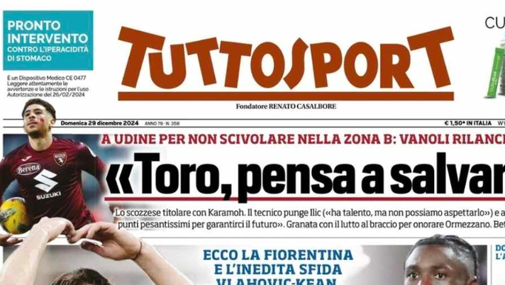 PRIMA PAGINA TUTTOSPORT OGGI: “Inter, riecco Lautaro-gol. Ma la Dea non perde la testa” - immagine 1