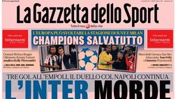 PRIMA PAGINA GAZZETTA DELLO SPORT OGGI: “Ora Conte ci crede e carica col megafono”