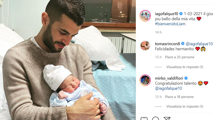 Iago Falque è papa, è nato Liam: “Il giorno più bello della mia vita” - immagine 1
