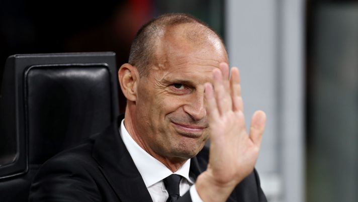 MILAN, ITALY - AUGUST 23: Massimiliano Allegri, Head Coach of AC Milan, looks on prior to the Serie A match between AC Milan and US Cremonese at Giuseppe Meazza Stadium on August 23, 2025 in Milan, Italy. (Photo by Marco Luzzani/Getty Images) Allegri Juve
