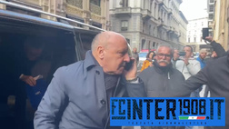 VIDEO FCIN1908 / Inter-Real Sociedad, l’arrivo di Marotta e Antonello al pranzo Uefa