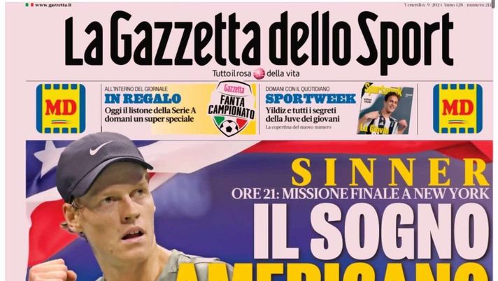 PRIMA PAGINA GAZZETTA DELLO SPORT OGGI: “Inzaghi al rinnovo, ci metto la firma”