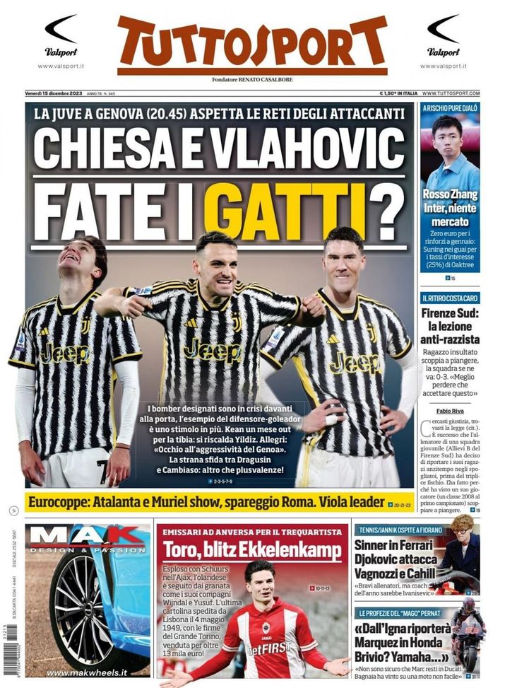 EDICOLA TS – Rosso Zhang: Inter, niente mercato: a rischio pure Djalo - immagine 1