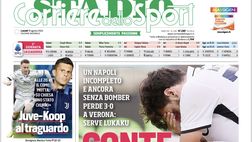 PRIMA PAGINA CORRIERE DELLO SPORT OGGI: “Napoli incompleto e senza bomber”