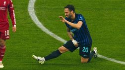 Inter-Liverpool, due problemi muscolari in mezz’ora: out Calhanoglu e Acerbi