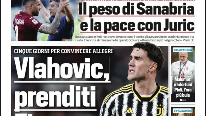 EDICOLA TS – Vlahovic, prenditi Firenze: cinque giorni per convincere Allegri - immagine 1