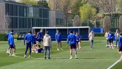 VIDEO FCIN1908 / Rifinitura Bayern-Inter, momento torello: Lautaro e Thuram scatenati