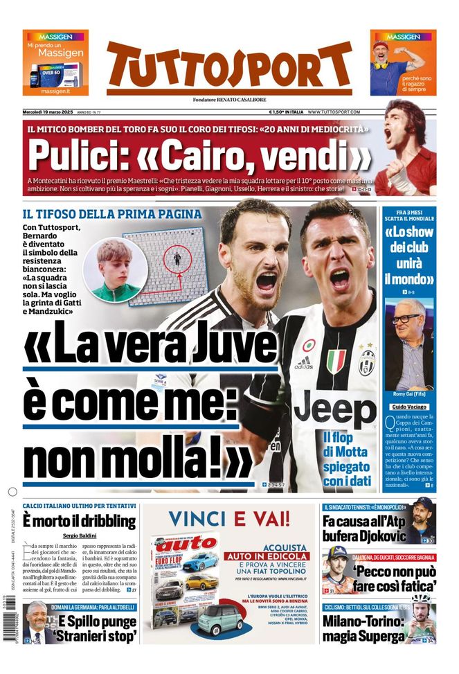 Prima pagina Tuttosport: “La vera Juventus non molla mai”- immagine 2
