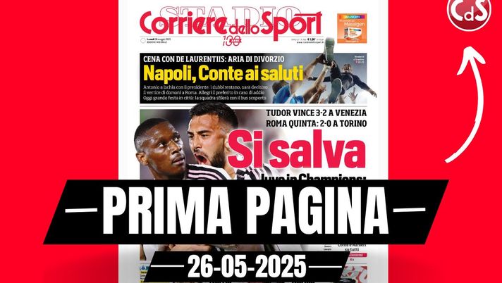 Prima pagina Corriere dello Sport: 'Juve in Champions: rigore da 60 milioni'