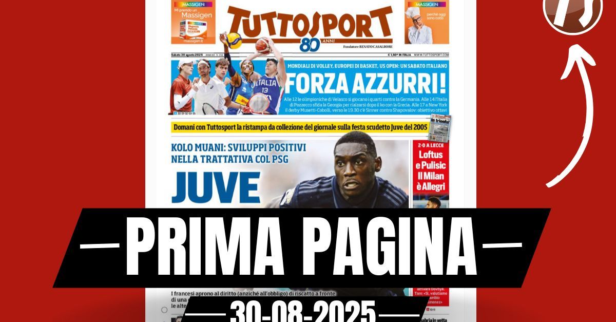 Prima pagina Tuttosport: “Juve, tre giorni da bomber. Il Milan è Allegri” Prima pagina Tuttosport: “Juve, tre giorni da bomber. Il Milan è Allegri”