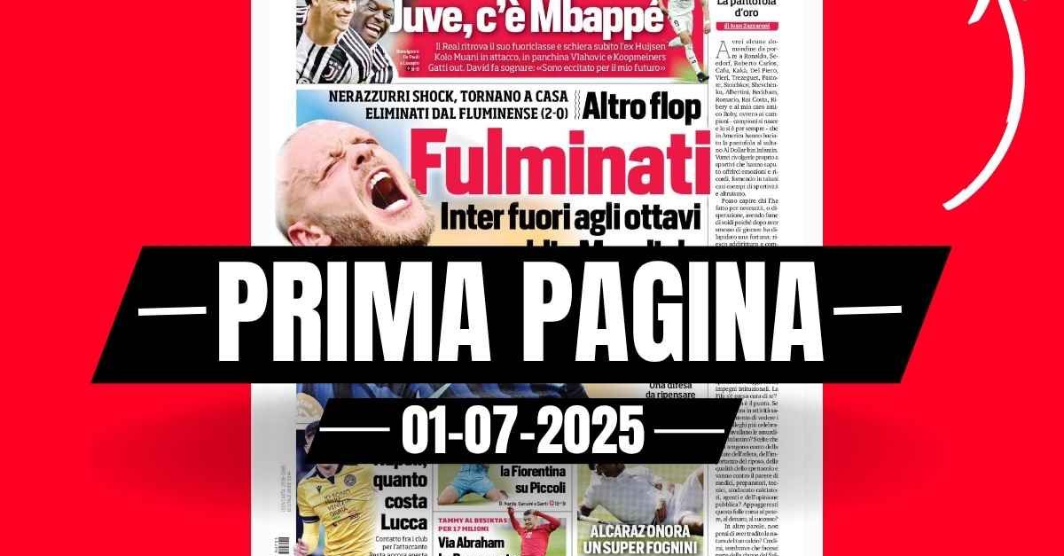 prima pagina corriere dello sport inter fuori agli ottavi addio mondiale