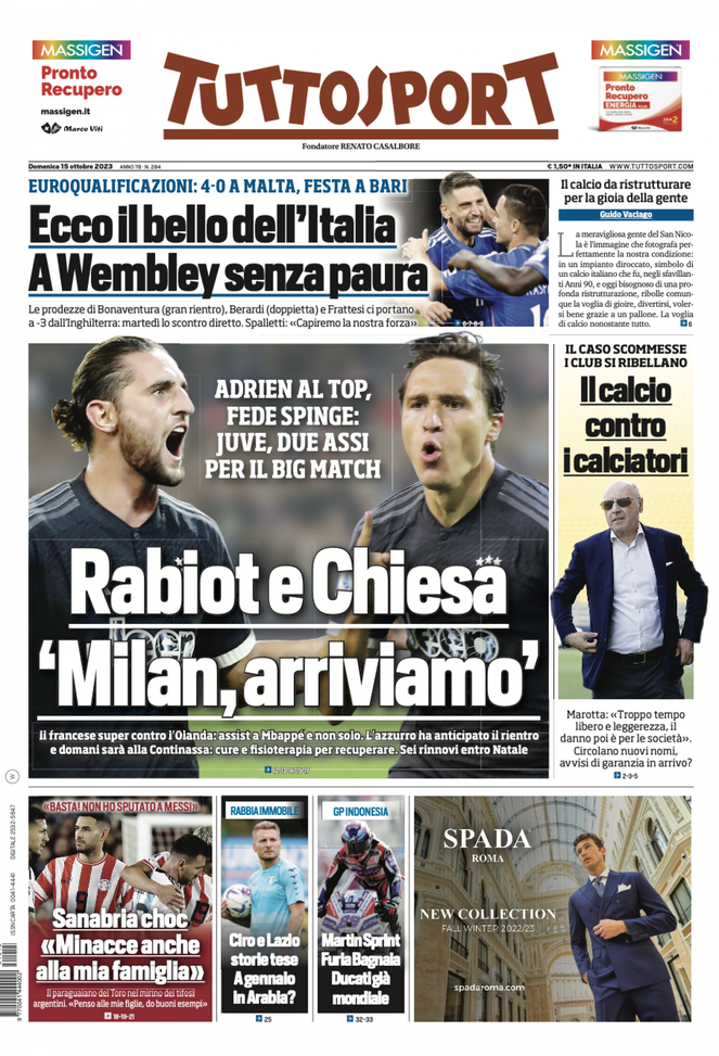 EDICOLA TS / Scommesse, i club si ribellano. Marotta: “Il danno poi è per le società” - immagine 1