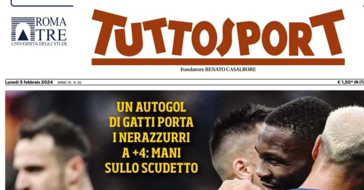 PRIMA PAGINA TUTTOSPORT OGGI: "Potere Inter. Juve, Più Di Così ...