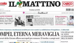 PRIMA PAGINA IL MATTINO OGGI: “Conte-Lukaku, binomio che è garanzia di primato”