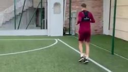 Video – Edera torna ad allenarsi con il pallone dopo l’intervento