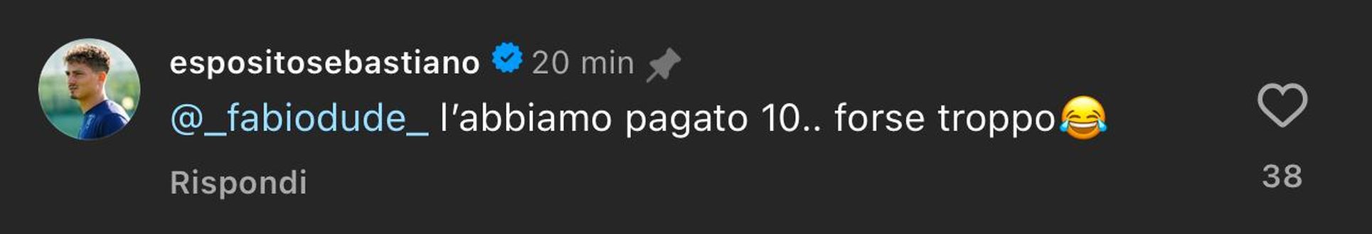 Esposito risponde a SOS Fanta e scherza: “Ecco quanto mi sono pagato al fantacalcio”- immagine 2