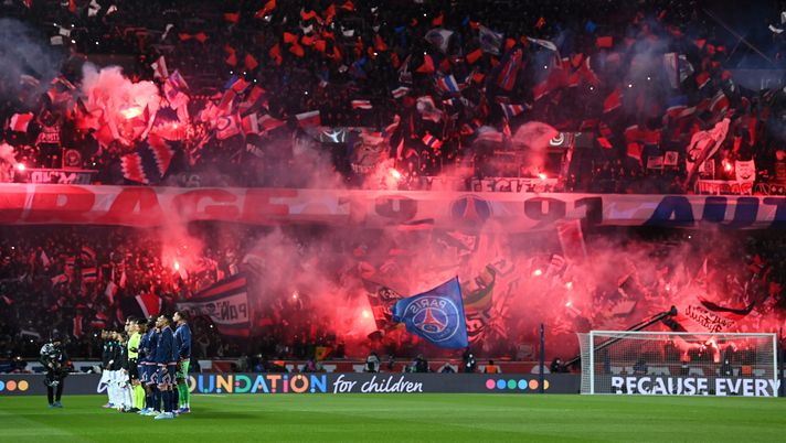 Tifosi del PSG qui contro il Real Madrid