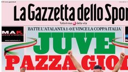 PRIMA PAGINA GAZZETTA DELLO SPORT OGGI: “Juve pazza gioia”