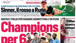 PRIMA PAGINA CORRIERE DELLO SPORT OGGI: “Champions per sei”