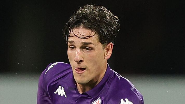 FLORENCE, ITALY - FEBRUARY 28: Nicolo' Zaniolo of ACF Fiorentina in action during the Serie A match between Fiorentina and Lecce at Stadio Artemio Franchi on February 28, 2025 in Florence, Italy. (Photo by Gabriele Maltinti/Getty Images) Zaniolo