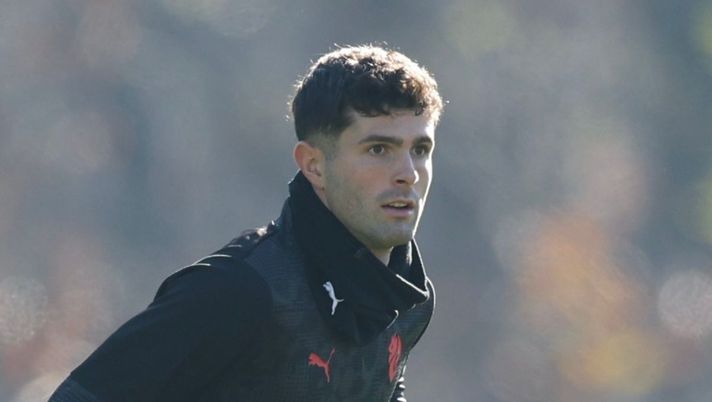 Christian Pulisic (attaccante AC Milan), qui durante una seduta di allenamento dei rossoneri a Milanello | Milan News (Getty Images) Milan, le probabilità di convocazione per Pulisic e Giménez in vista della Coppa Italia
