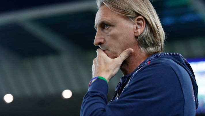 UDINE, ITALY - OCTOBER 25: Manager of Cagliari Davide Nicola before kick off at the Serie A match between Udinese and Cagliari at Stadio Friuli on October 25, 2024 in Udine, Italy. (Photo by Timothy Rogers/Getty Images) Davide Nicola
