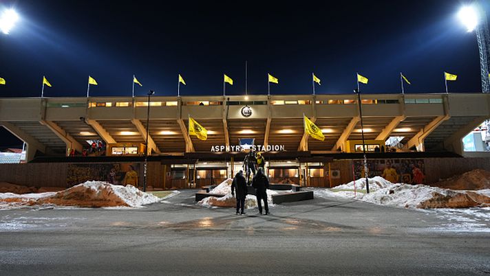 BODO, NORWAY - JANUARY 20: General view outside the stadium prior to the UEFA Champions League 2025/26 League Phase MD7 match between FK Bodo/Glimt and Manchester City at Aspmyra Stadion on January 20, 2026 in Bodo, Norway. (Photo by Martin Ole Wold/Getty Images) Bodo/Glimt-Inter, dove guardare la partita in streaming e diretta tv - immagine 1