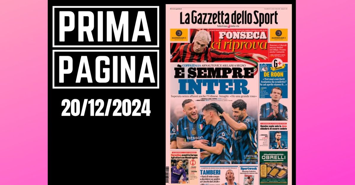 Prima pagina Gazzetta dello Sport: Milan, Fonseca ci riprova con i giovani