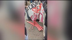 VIDEO – Distrutta la panchina contro la violenza sulle donne donata dalla Roma