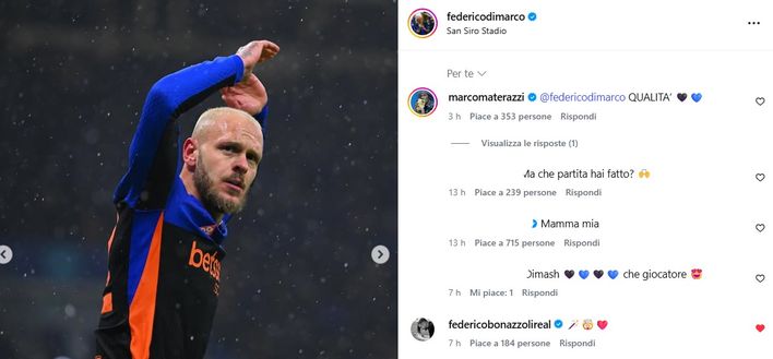 Dimarco, serata speciale. Il commento di Materazzi è la sintesi- immagine 4