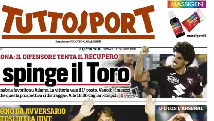 PRIMA PAGINA TUTTOSPORT OGGI: “Conte spacca lo Stadium. I tifosi si dividono sull’accoglienza” - immagine 1