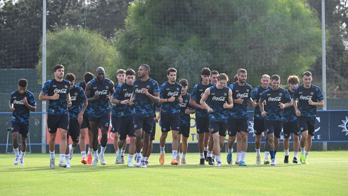 NAPLES, ITALY - SEPTEMBER 05: of Napoli during a training session on September 05, 2024 in Naples, Italy. (Photo by SSC NAPOLI/SSC NAPOLI via Getty Images) Cagliari-Napoli, rientrano cinque calciatori in gruppo: il report dell’allenamento - immagine 1