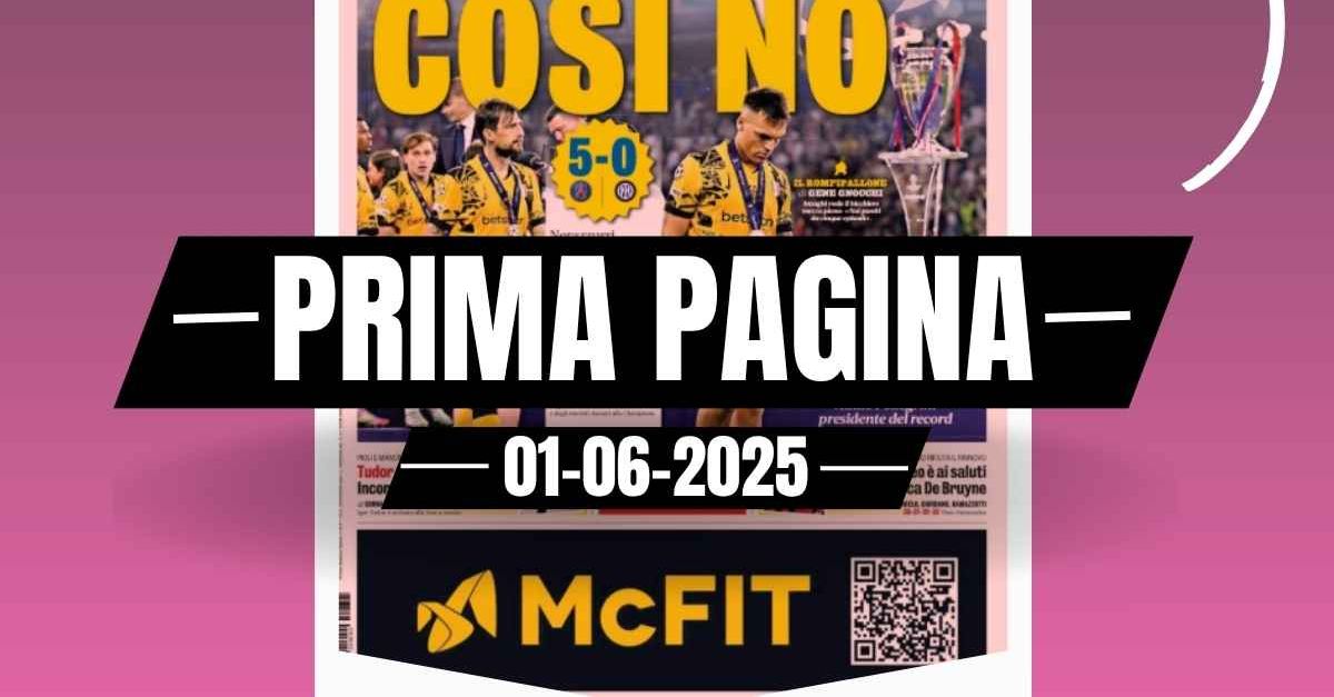 Prima pagina Gazzetta dello Sport: Milan, Theo Hernandez ai saluti Prima pagina Gazzetta dello Sport: Milan, Theo Hernandez ai saluti