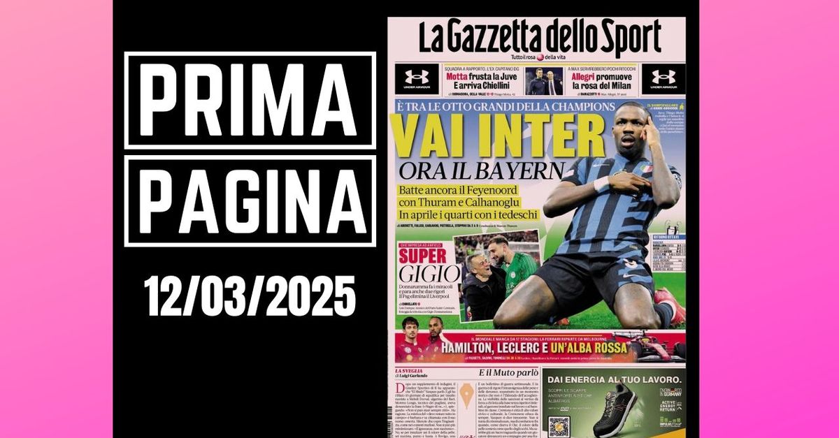 Prima pagina Gazzetta dello Sport: “Allegri promuove la rosa del Milan”