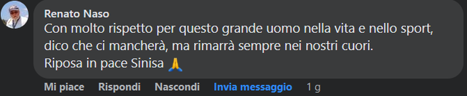 I ricordi dei lettori di TN per Miha: “Ciao Sinisa, saluta gli Invincibili”- immagine 4