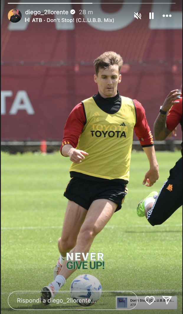 Roma, Llorente tiene alto il morale e si prepara alla Juventus: “Non mollare mai”- immagine 2