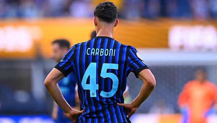 SEATTLE, WASHINGTON - JUNE 25: Valentin Carboni of FC Internazionale in action during the FIFA Club World Cup 2025 group E match between FC Internazionale Milano and CA River Plate at Lumen Field on June 25, 2025 in Seattle, Washington. (Photo by Mattia Pistoia - Inter/Inter via Getty Images) carboni