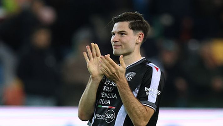 UDINE, ITALY - DECEMBER 14: Jurgen Ekkelenkamp of Udinese celebrates at the end of the Serie A match between Udinese Calcio and SSC Napoli at Stadio Friuli on December 14, 2025 in Udine, Italy. (Photo by Image Photo Agency/Getty Images) Notizie Udinese – Ekkelenkamp regala gioie e punti: l’analisi - immagine 1