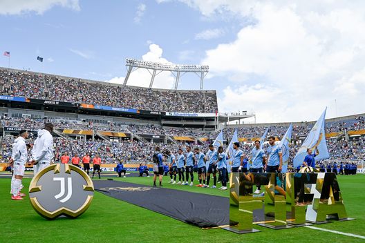 L'ingresso in campo di Juventus e Manchester City (Foto di Daniele Badolato - Juventus FC/Juventus FC via Getty Images) Juventus vs Manchester City, Mondiale per club