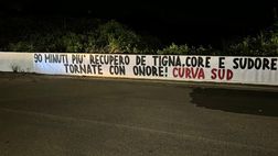 Bayer-Roma, la Sud ci crede. A Trigoria spunta lo striscione: “90′ di cuore e sudore”