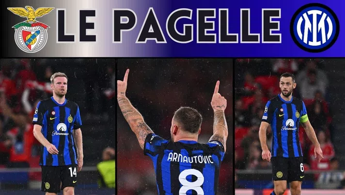 Benfica-Inter, pagelle: De Vrij guida, Arnautovic suona la carica. Klaassen un fantasma- immagine 1