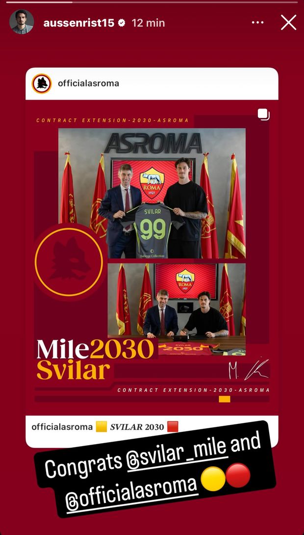 Rinnovo Svilar, le reazioni social dei compagni e non solo: da Mancini a Nainggolan- immagine 6