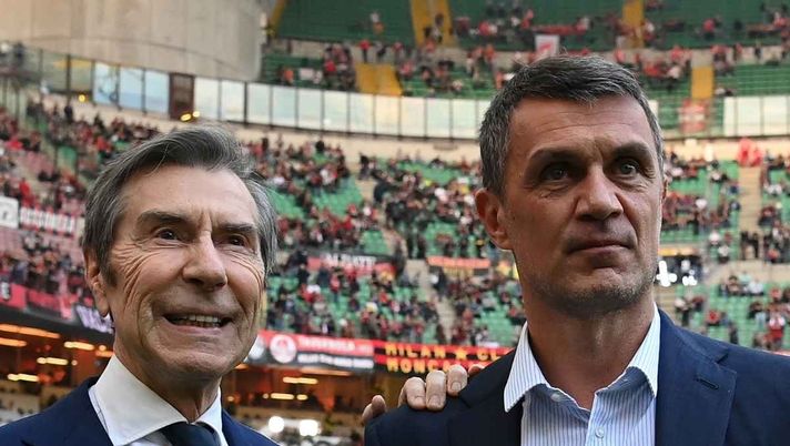 Ariedo Braida e Paolo Maldini (ex dirigenti AC Milan) | AC Milan News (foto Getty Images) Braida: 'Il più grande fuoriclasse al Milan? Forse Van Basten ...'