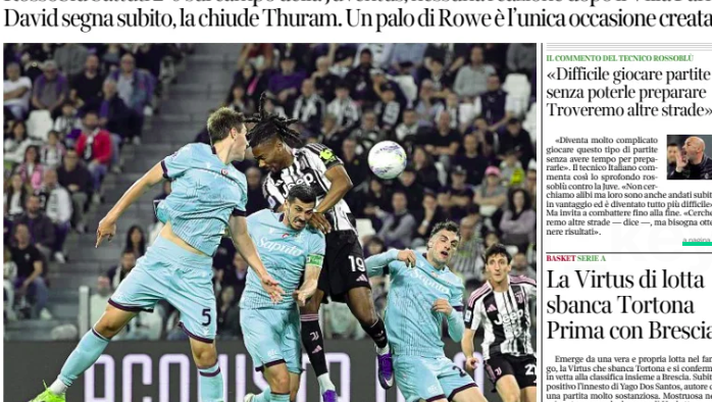 Il Bologna si scioglie a Torino: le prime pagine dei giornali- immagine 2