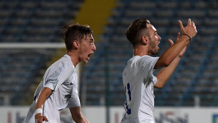 CESENA, ITALY - JUNE 21: Andrea Rinaldi of Atalanta BC celebrates after scoring goal 2-2 during the U17 Serie A Final match between Atalanta BC and FC Internazionale on June 21, 2017 in Cesena, Italy. (Photo by Giuseppe Bellini/Getty Images) Torino, cordoglio per la scomparsa del giovane calciatore Andrea Rinaldi - immagine 1