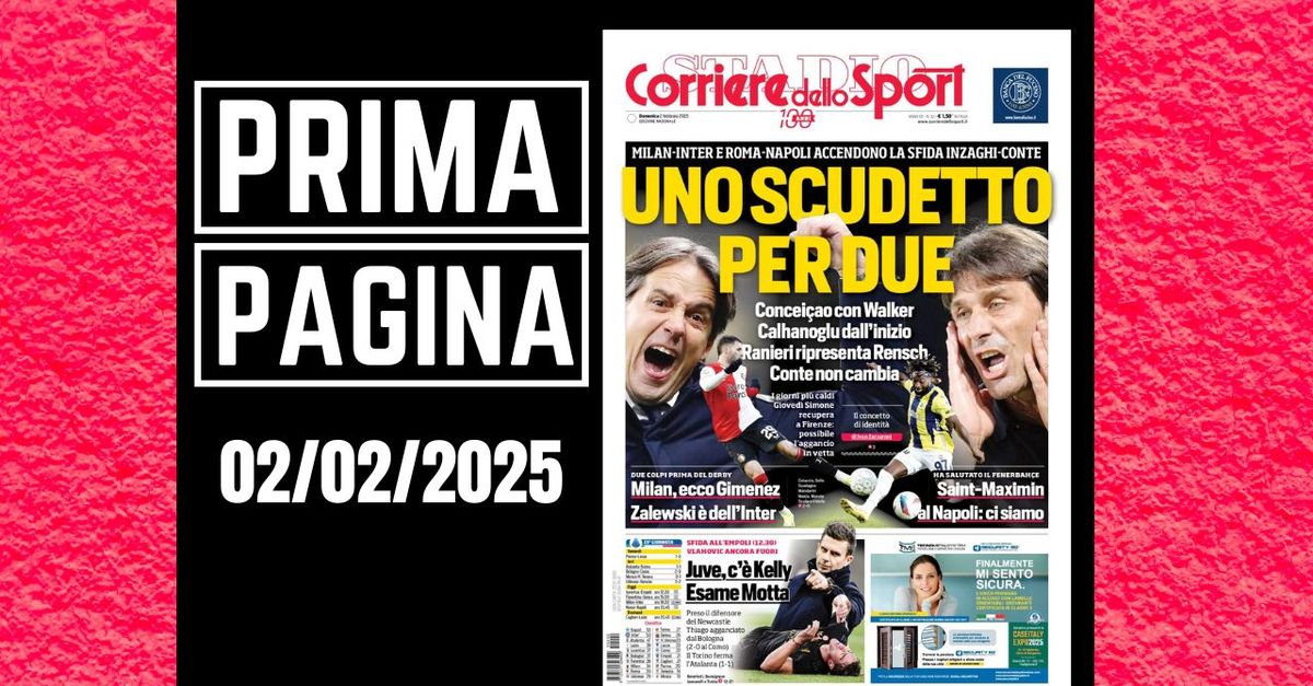 Prima pagina Corriere dello Sport: “Derby Milan Inter con Walker”