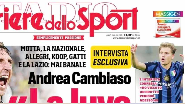 PRIMA PAGINA CORRIERE DELLO SPORT OGGI: “Napoli, Conte si supera: più punti della sua Inter” - immagine 1