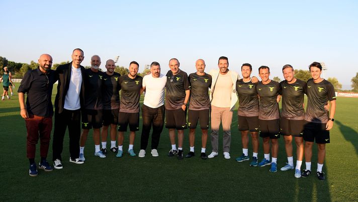 Gattuso e lo staff di Sarri Gattuso e lo staff di Sarri
