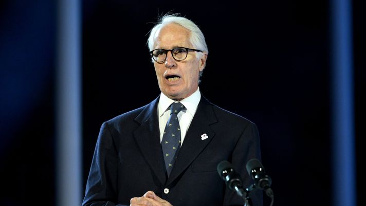 VERONA, ITALY - MARCH 06: Giovanni Malago, President of Milano Cortina 2026 makes a speech during the Milano Cortina 2026 Winter Paralympic Games opening ceremony at Arena di Verona on March 06, 2026 in Verona, Italy. (Photo by David Ramos/Getty Images) FIGC, Malagò: “Mi affascina ma situazioni rischiose per il mio stile di vita” - immagine 1